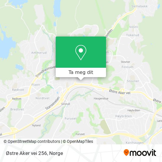 Østre Aker vei 256 kart