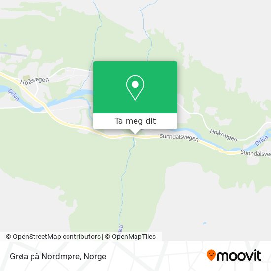 Grøa på Nordmøre kart