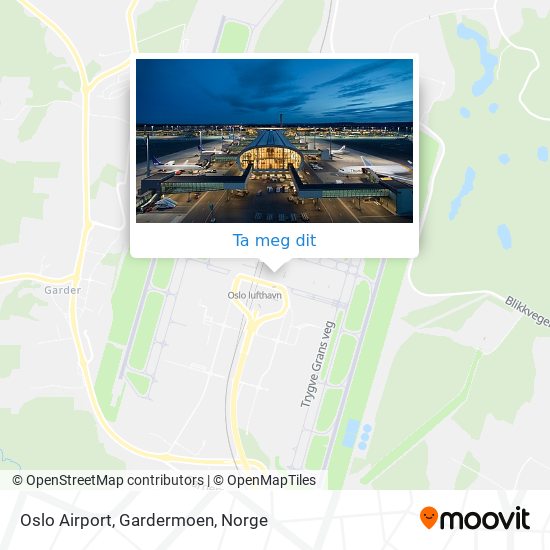 Oslo Airport, Gardermoen kart
