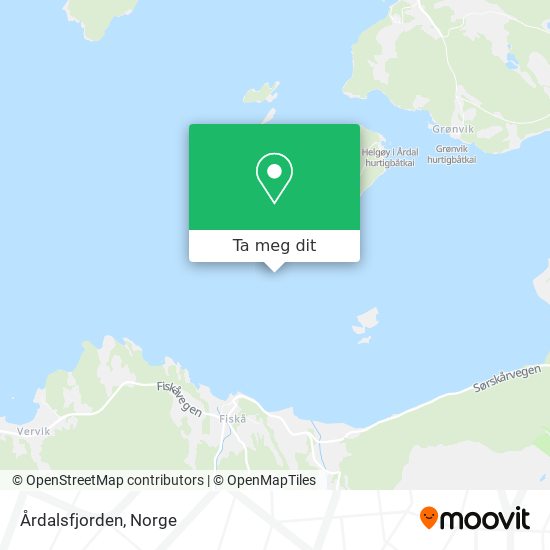 Årdalsfjorden kart