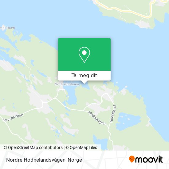 Nordre Hodnelandsvågen kart