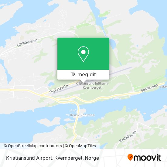 Kristiansund Airport, Kvernberget kart