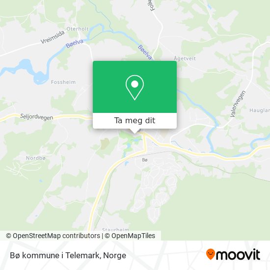 Bø kommune i Telemark kart