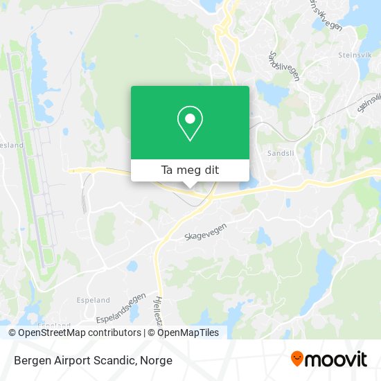 Bergen Airport Scandic kart