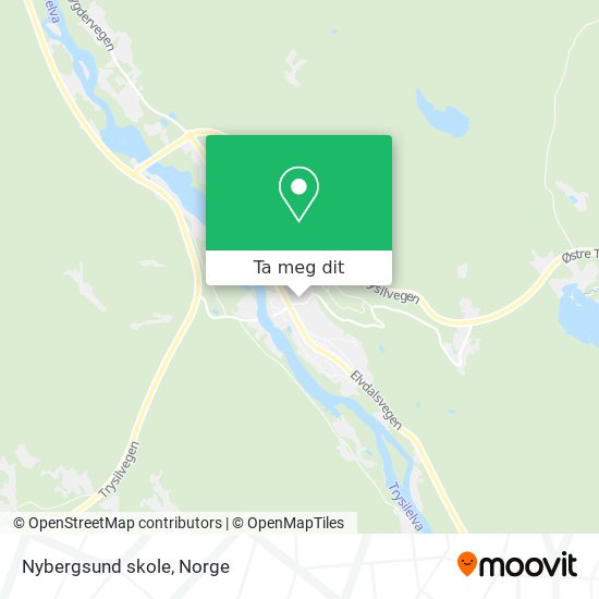 Nybergsund skole kart