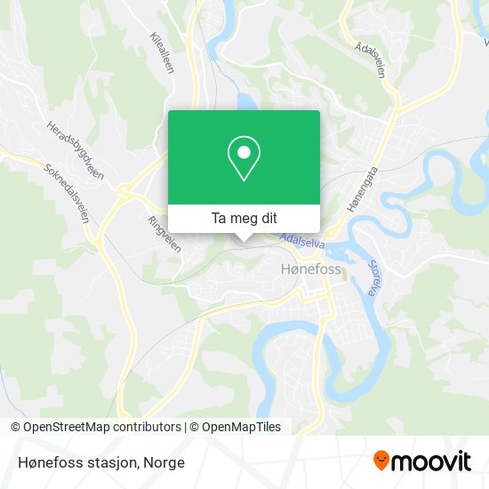 Hønefoss stasjon kart