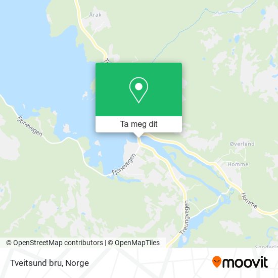 Tveitsund bru kart