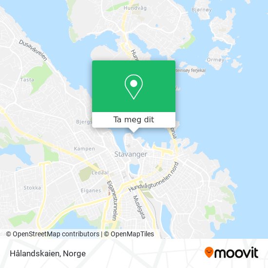 Hålandskaien kart
