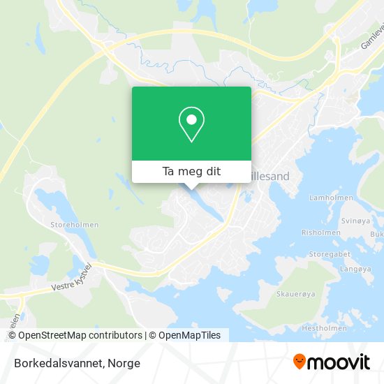 Borkedalsvannet kart