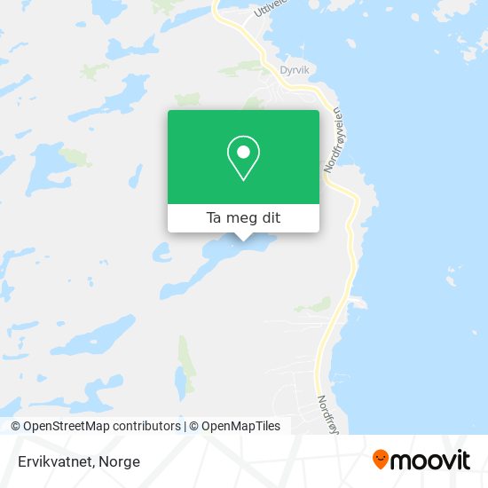 Ervikvatnet kart