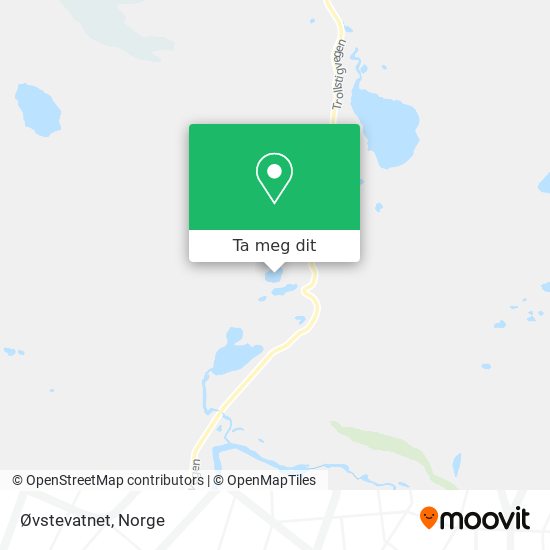 Øvstevatnet kart