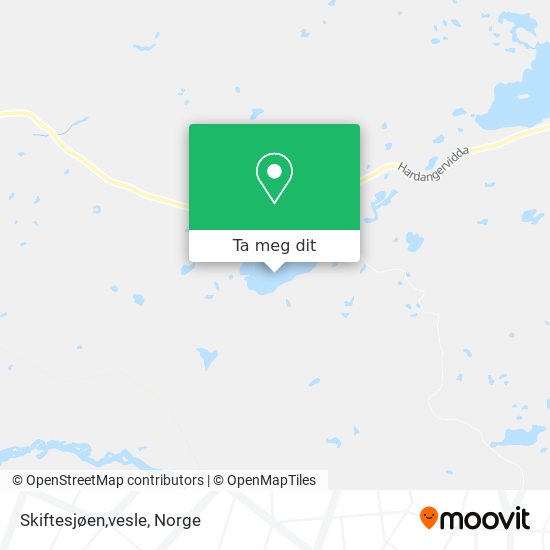 Skiftesjøen,vesle kart