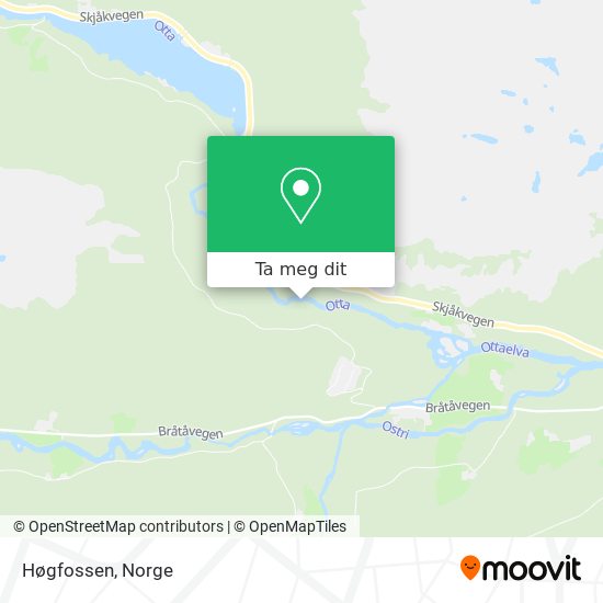 Høgfossen kart