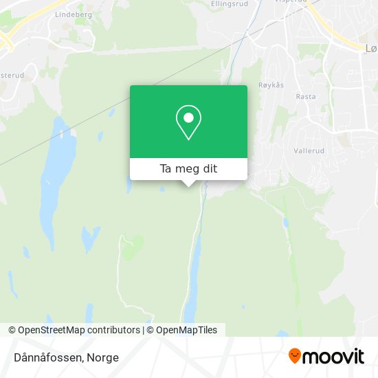 Dånnåfossen kart