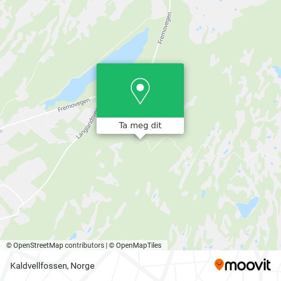 Kaldvellfossen kart