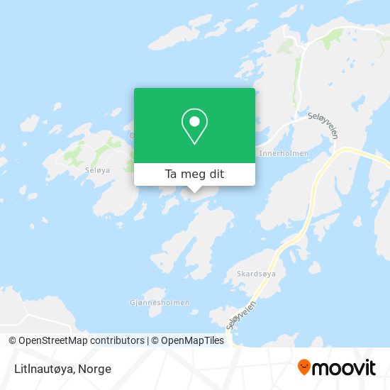 Litlnautøya kart
