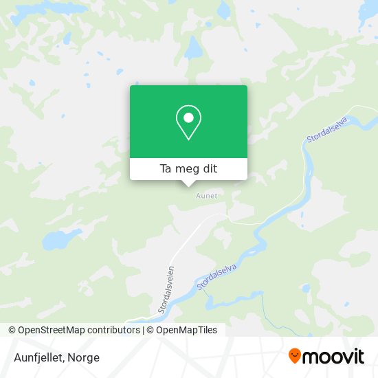 Aunfjellet kart