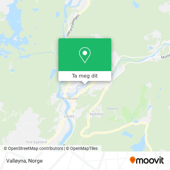 Valløyna kart