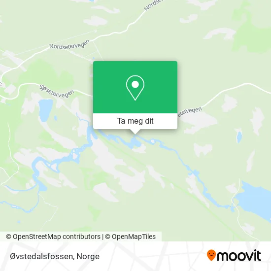 Øvstedalsfossen kart