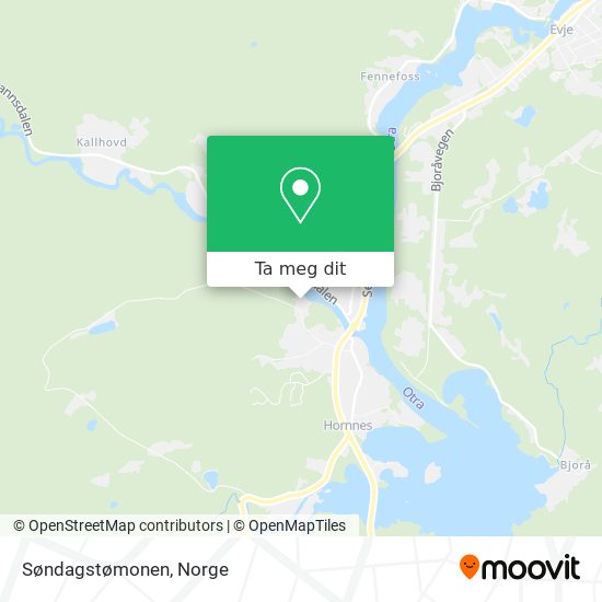 Søndagstømonen kart