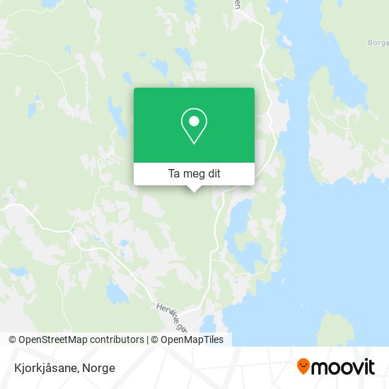 Kjorkjåsane kart