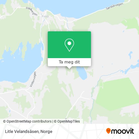 Litle Velandsåsen kart