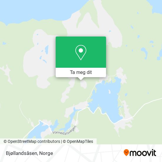 Bjøllandsåsen kart