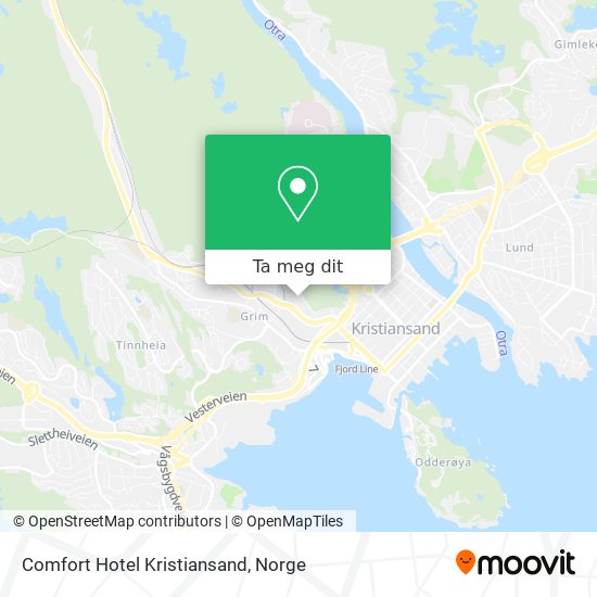 Comfort Hotel Kristiansand kart