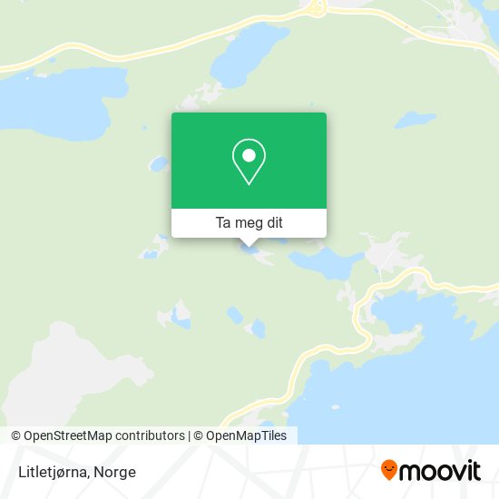 Litletjørna kart