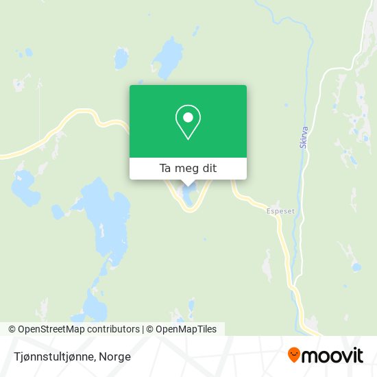 Tjønnstultjønne kart