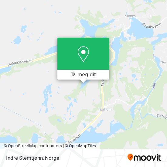 Indre Stemtjønn kart