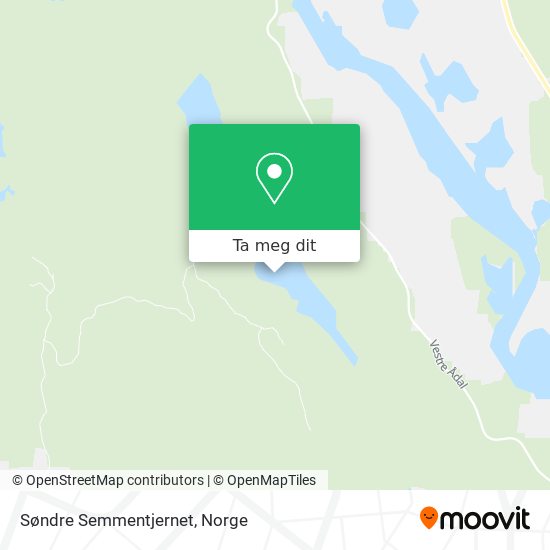 Søndre Semmentjernet kart