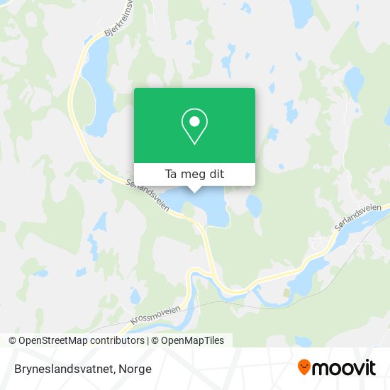 Bryneslandsvatnet kart