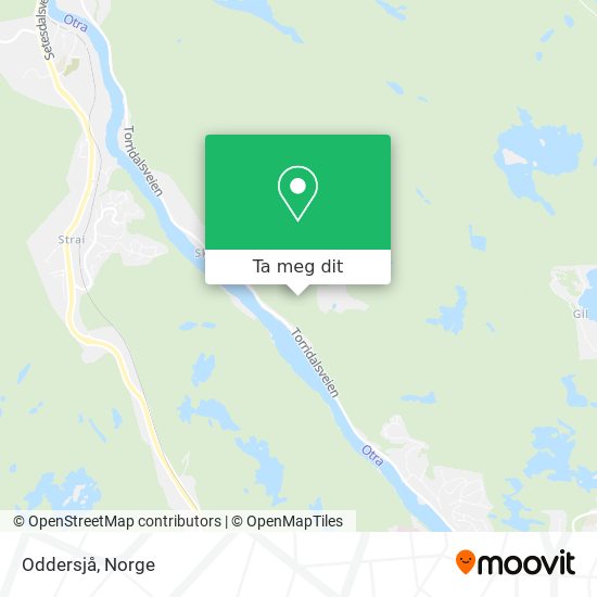 Oddersjå kart