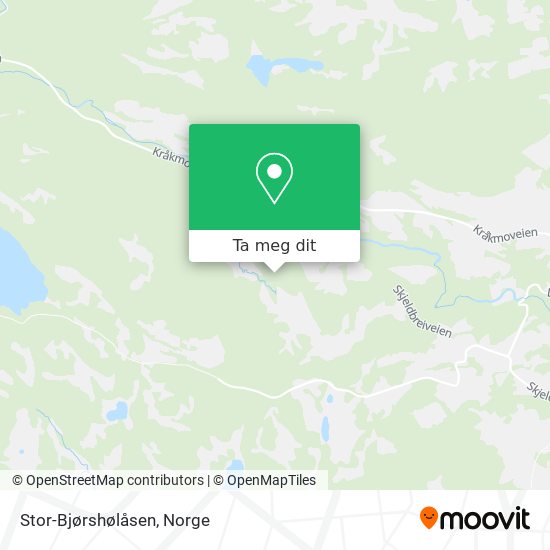 Stor-Bjørshølåsen kart