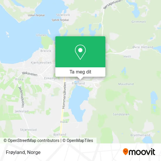 Frøyland kart