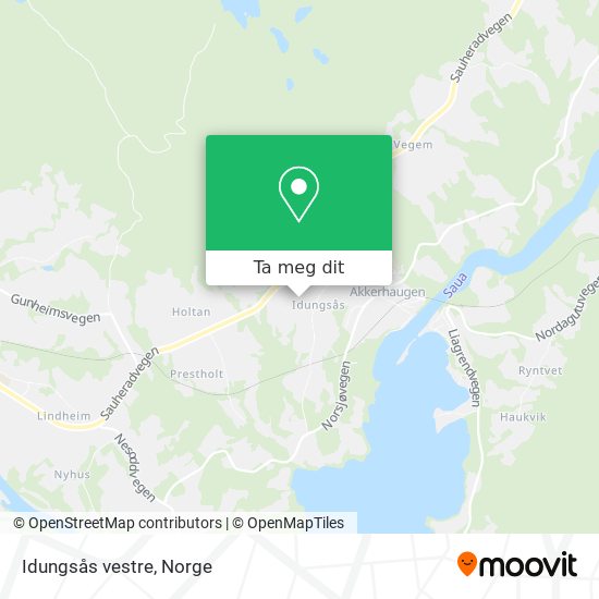 Idungsås vestre kart