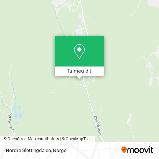 Nordre Slettingdalen kart