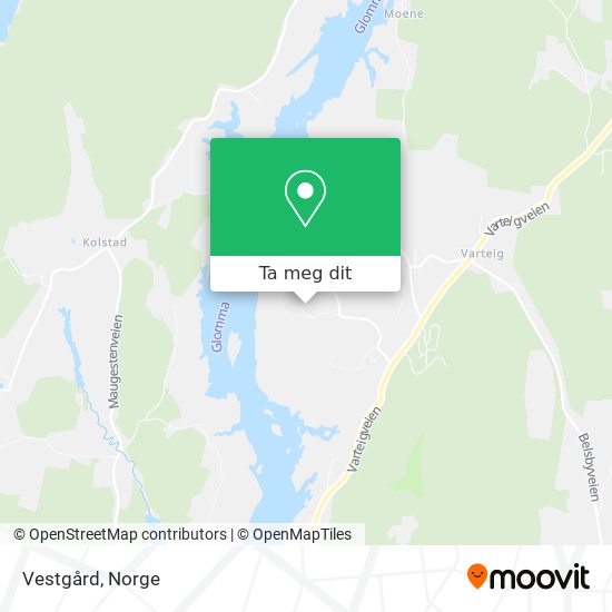 Vestgård kart