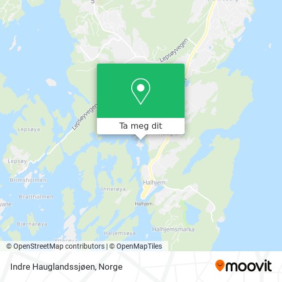 Indre Hauglandssjøen kart
