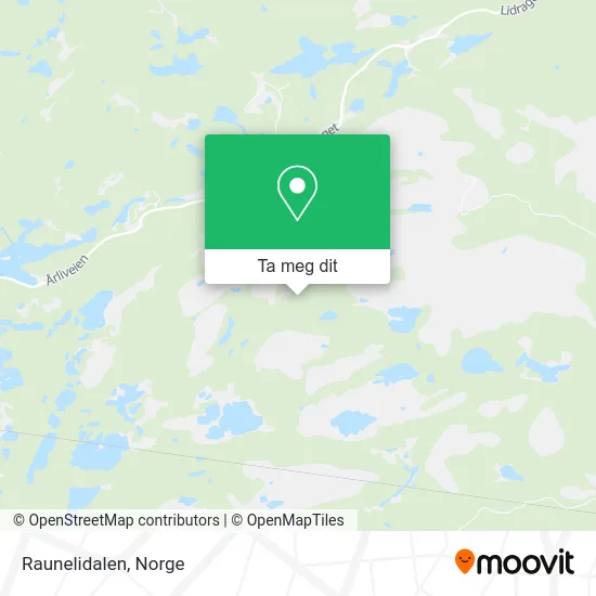 Raunelidalen kart