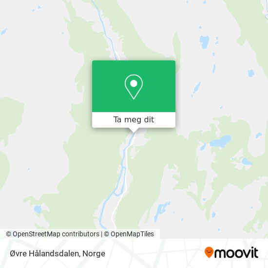 Øvre Hålandsdalen kart