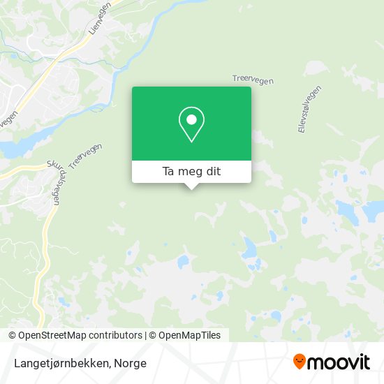 Langetjørnbekken kart