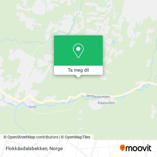 Flokkåsdalsbekken kart