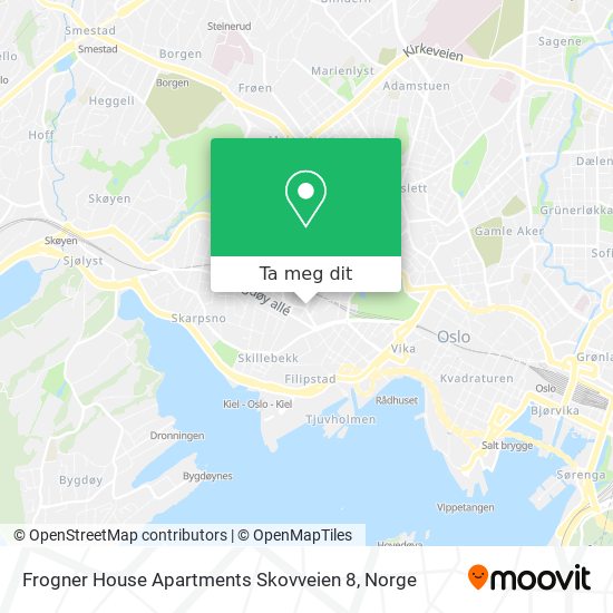 Frogner House Apartments Skovveien 8 kart
