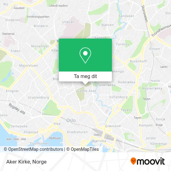 Aker Kirke kart