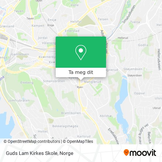 Guds Lam Kirkes Skole kart