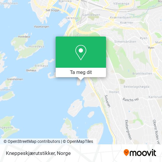 Kneppeskjærutstikker kart