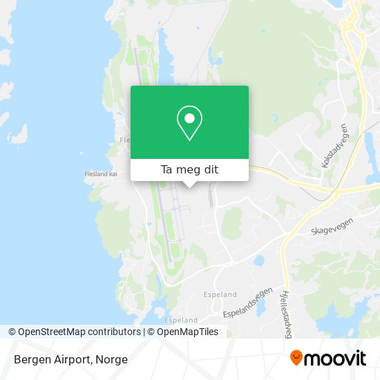 Bergen Airport kart