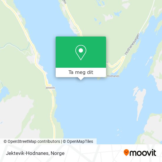 Jektevik-Hodnanes kart
